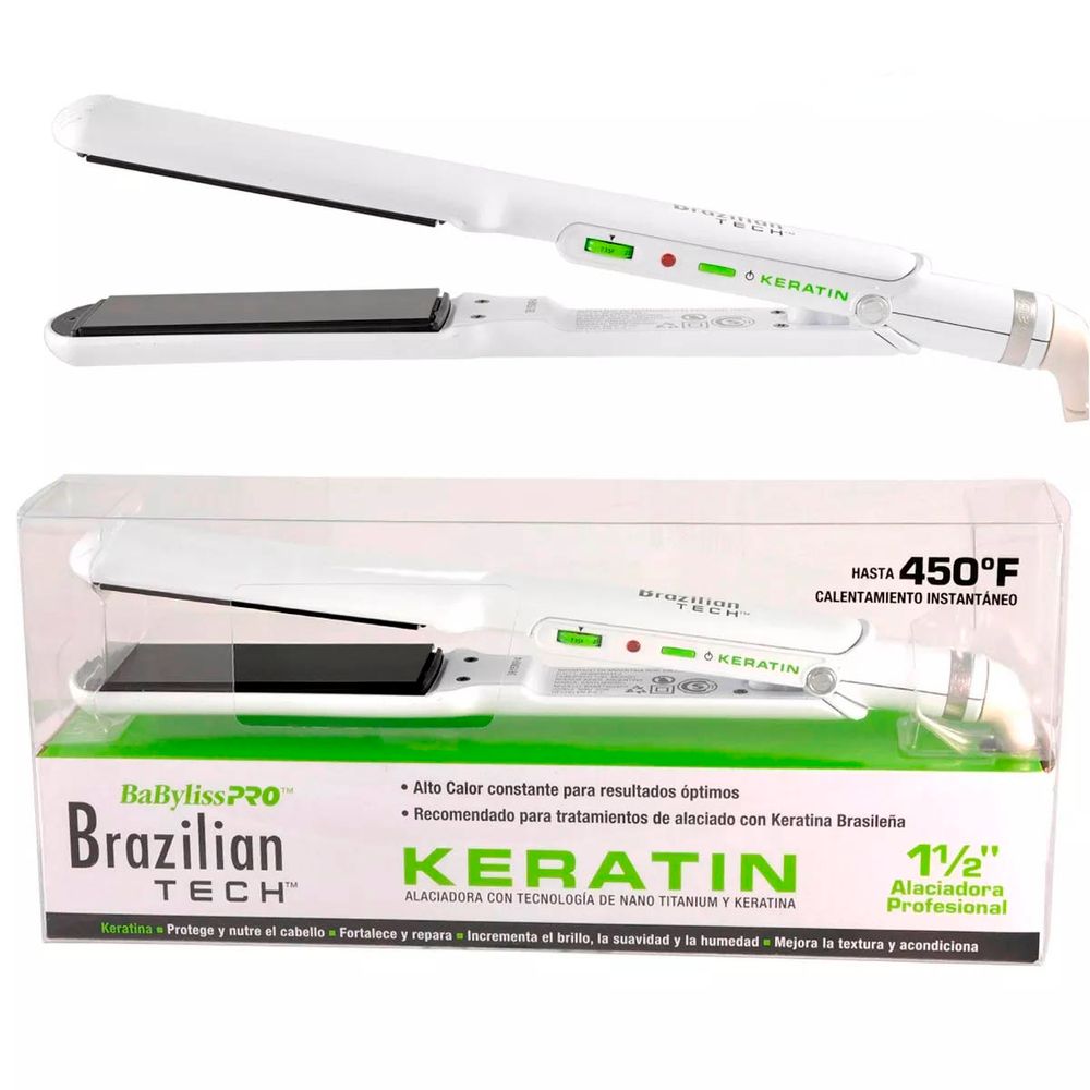 PLANCHA 9557 BRAZILIAN TECH KERATIN 1" WHITE